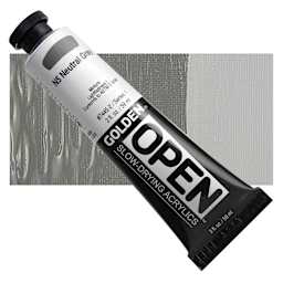 Golden Open Acrylic - Neutral Gray N5, 2 oz Tube and swatch