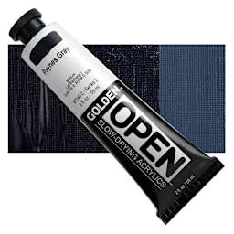 Golden Open Acrylic - Paynes Gray, 2 oz Tube and swatch