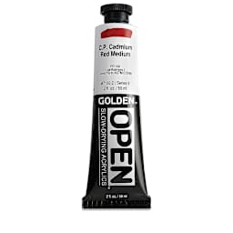 Golden Open Acrylics - Cadmium Red Medium, 2 oz Tube