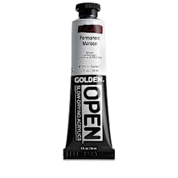 Golden Open Acrylics - Permanent Maroon, 2 oz Tube