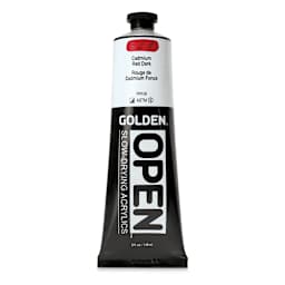 Golden Open Acrylics - Cadmium Red Dark, 5 oz Tube