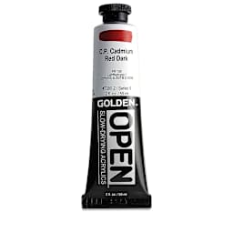 Golden Open Acrylics - Cadmium Red Dark, 2 oz Tube