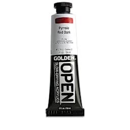 Golden Open Acrylics - Pyrrole Red Dark, 2 oz Tube