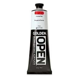 Golden Open Acrylics - Pyrrole Red, 5 oz Tube