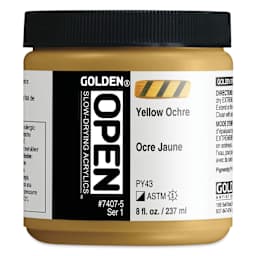 Golden Open Acrylics - Yellow Ochre, 8 oz Jar