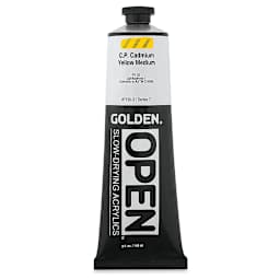 Golden Open Acrylics - Cadmium Yellow Medium, 5 oz Tube