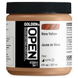 Golden Open Acrylics - Mars Yellow, 8 oz Jar