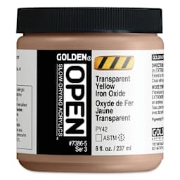 Golden Open Acrylics - Transparent Yellow Iron Oxide, 8 oz Jar