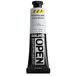 Golden Open Acrylics - Benzimidazolone Yellow Medium, 2 oz Tube
