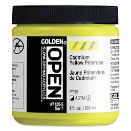 Golden Open Acrylics - Cadmium Yellow Primrose, 8 oz Jar