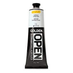 Golden Open Acrylics - Cadmium Yellow Dark, 5 oz Tube