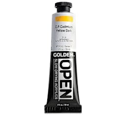 Golden Open Acrylics - Cadmium Yellow Dark, 2 oz Tube