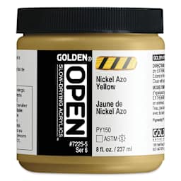 Golden Open Acrylics - Nickel Azo Yellow, 8 oz Jar