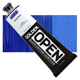 Golden Open Acrylic - Cobalt Blue, 5 oz Tube and swatch