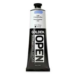 Golden Open Acrylics - Light Ultramarine Blue, 5 oz Tube