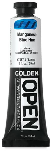 Golden Open Acrylics - Manganese Blue Hue 2oz Tube