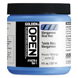 Golden Open Acrylics - Manganese Blue Hue, 8 oz Jar