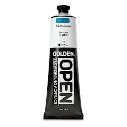 Golden Open Acrylics - Cobalt Turquoise, 5 oz Tube