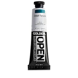 Golden Open Acrylics - Cobalt Turquoise, 2 oz Tube