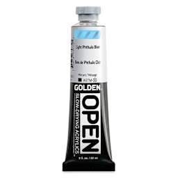 Golden Open Acrylics - Light Phthalo Blue, 2 oz Tube