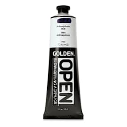 Golden Open Acrylics - Anthraquinone Blue, 5 oz, Tube