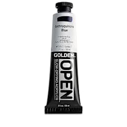 Golden Open Acrylics - Anthraquinone Blue, 2 oz Tube