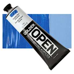 Golden Open Acrylic - Cerulean Blue Chromium, 5 oz Tube and swatch