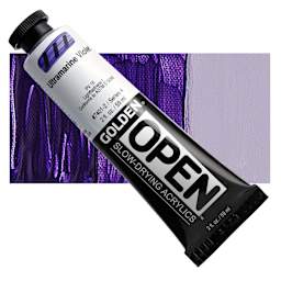Golden Open Acrylic - Ultramarine Violet, 2 oz tube and swatch