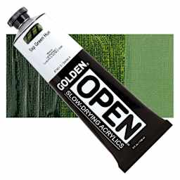 Golden Open Acrylic - Sap Green Hue, 5 oz Tube and swatch