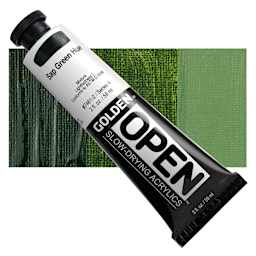 Golden Open Acrylic - Sap Green Hue, 2 oz Tube and swatch
