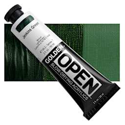 Golden Open Acrylic - Jenkins Green, 2 oz Tube and swatch