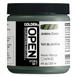 Golden Open Acrylics - Jenkins Green, 8 oz Jar