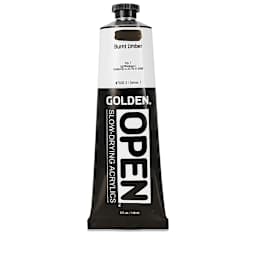 Golden Open Acrylics - Burnt Umber, 5 oz Tube