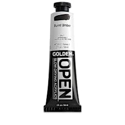 Golden Open Acrylics - Burnt Umber, 2 oz Tube