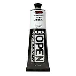 Golden Open Acrylics - Transparent Brown Iron Oxide, 5 oz Tube