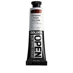 Golden Open Acrylics - Transparent Brown Iron Oxide, 2 oz Tube