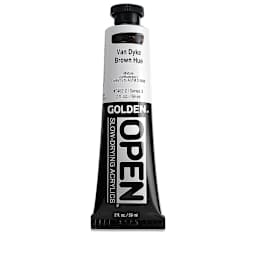 Golden Open Acrylics - VanDyke Brown Hue, 2 oz Tube