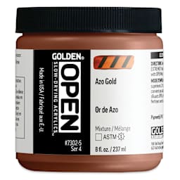 Golden Open Acrylics - Azo Gold, 8 oz Jar