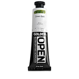 Golden Open Acrylics - Green Gold, 2 oz Tube