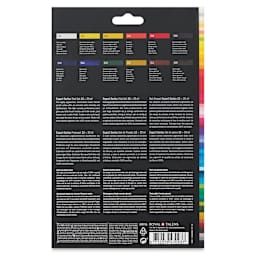Amsterdam Expert Series Acrylics - Set of 12 colors (Back of package. Outer package may be different than shown here.)