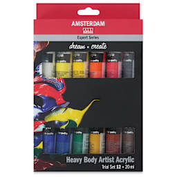 Amsterdam Expert Series Acrylics - Set of 12 colors (Front of package. Outer package may be different than shown here.)