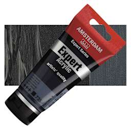 Amsterdam Expert Series Acrylic - Oxide Black, 75 ml tube and swatch