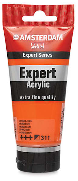 Amsterdam Expert Series Acrylic Paints - Single 75ml Vermilion Tube shown