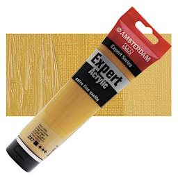 Amsterdam Expert Series Acrylic - Yellow Ochre, 150 ml tube and swatch