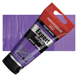 Amsterdam Expert Series Acrylic - Permanent Blue Violet Opaque, 75 ml tube and swatch