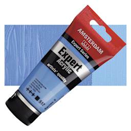 Amsterdam Expert Series Acrylic - King's Blue, 75 ml tube and swatch