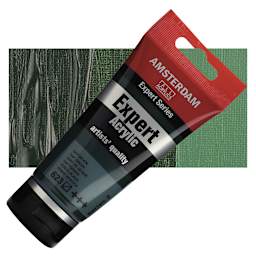 Amsterdam Expert Series Acrylic - Sap Green, 75 ml tube and swatch