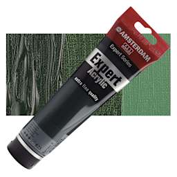 Amsterdam Expert Series Acrylic - Sap Green, 150 ml tube and swatch