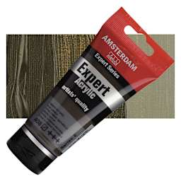 Amsterdam Expert Series Acrylic - Raw Umber, 75 ml tube and swatch