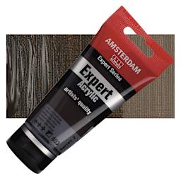 Amsterdam Expert Series Acrylic - Vandyke Brown, 75 ml tube and swatch